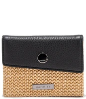 Hammitt Montana Raffia Gunmetal Pocket Wallet