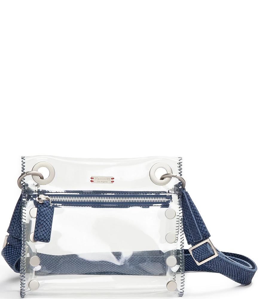 Hammitt Tony Small Clear Grommet Studded Zip Crossbody Bag