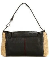 Hammitt Vip Leather and Raffia Shoulder Bag