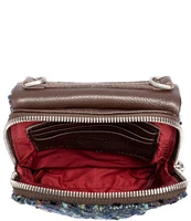 Hammitt VIP Mobile Woven Waltz Brushed Silver Crossbody Bag