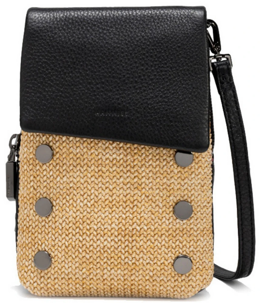 Hammitt VIP Raffia Gunmetal Mobile Crossbody Bag