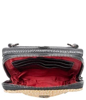 Hammitt VIP Raffia Gunmetal Mobile Crossbody Bag