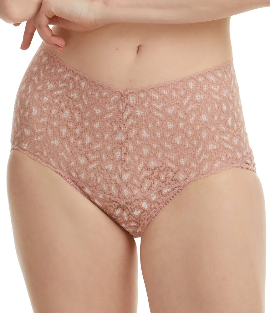 Hanky Panky Leopard Print Cross-Dyed Retro Bikini Panty