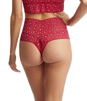 Hanky Panky Leopard Print Cross-Dyed Retro Thong