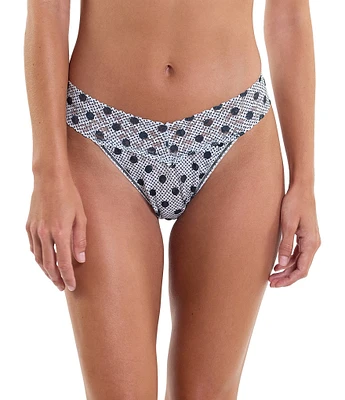 Hanky Panky Dotted Printed Original Rise Lace Thong