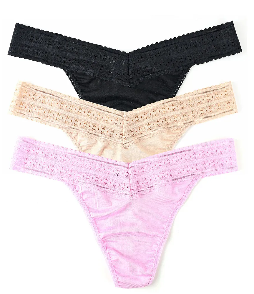 hanky panky, Signature Lace Low Rise Thong 3 Pack, One Size fits