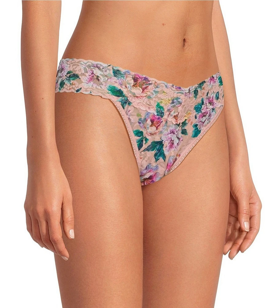 Hanky Panky Floral Lace Printed Original Rise Thong