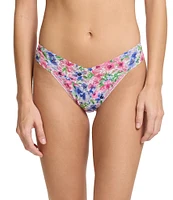 Hanky Panky Orginal Rise Floral Printed Lace Thong