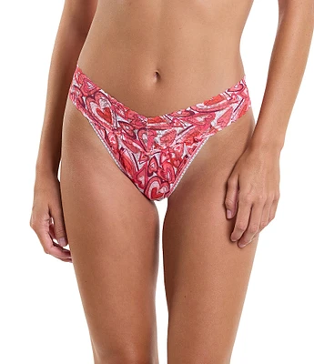 Hanky Panky Heart Printed Original Rise Lace Thong