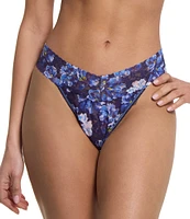 Hanky Panky Floral Nightfall Printed Original Rise Lace Thong