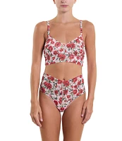 Hanky Panky Printed V-Neck Retro Lace Bralette
