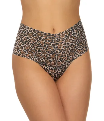 Hanky Panky Retro Signature Leopard Print Lace Thong