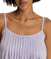 Hanro Juliet Pleated Jersey Knit Scoop Neck Sleeveless Babydoll Nightgown