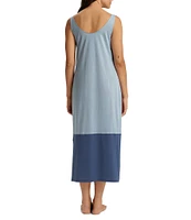 Hanro Laura Round Neck Sleeveless Long Tank Nightgown