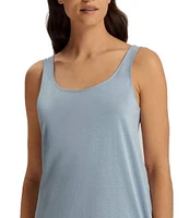 Hanro Laura Round Neck Sleeveless Long Tank Nightgown
