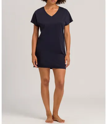 Hanro Laura V-Neck Short Sleeve Short Nightgown