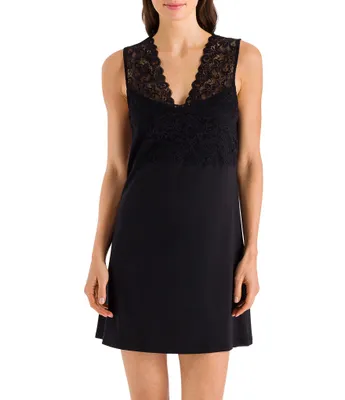 Hanro Moments Knit and Lace Tank Chemise