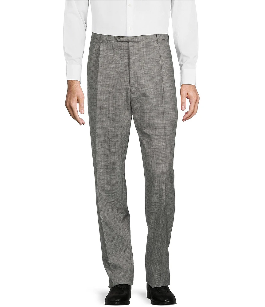 Hart Schaffner Marx Chicago Classic Fit Straight Leg Pleated Fancy Pattern Dress Pants