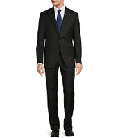 Hart Schaffner Marx Chicago Classic Fit Flat Front Fancy Pattern Wool 2-Piece Suit