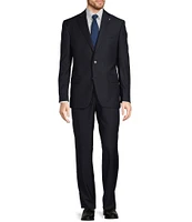 Hart Schaffner Marx Chicago Classic Fit Flat Front Fancy Pattern Wool 2-Piece Suit