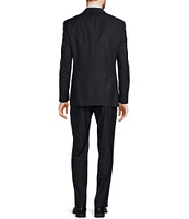 Hart Schaffner Marx Chicago Classic Fit Flat Front Fancy Pattern Wool 2-Piece Suit