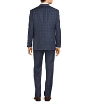 Hart Schaffner Marx Chicago Classic Fit Flat Front Straight Leg Plaid 2-Piece Suit