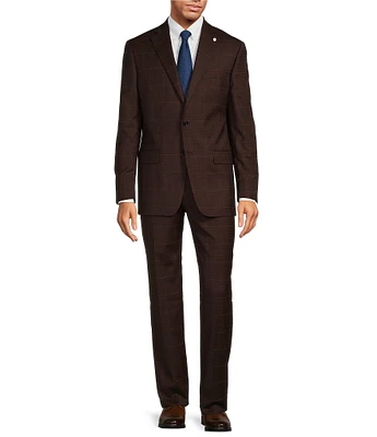 Hart Schaffner Marx Chicago Classic Fit Flat Front Plaid Pattern -Piece Suit