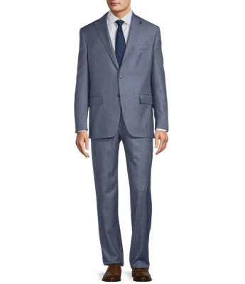 Hart Schaffner Marx Chicago Classic Fit Flat Front Sharkskin 2-Piece Suit