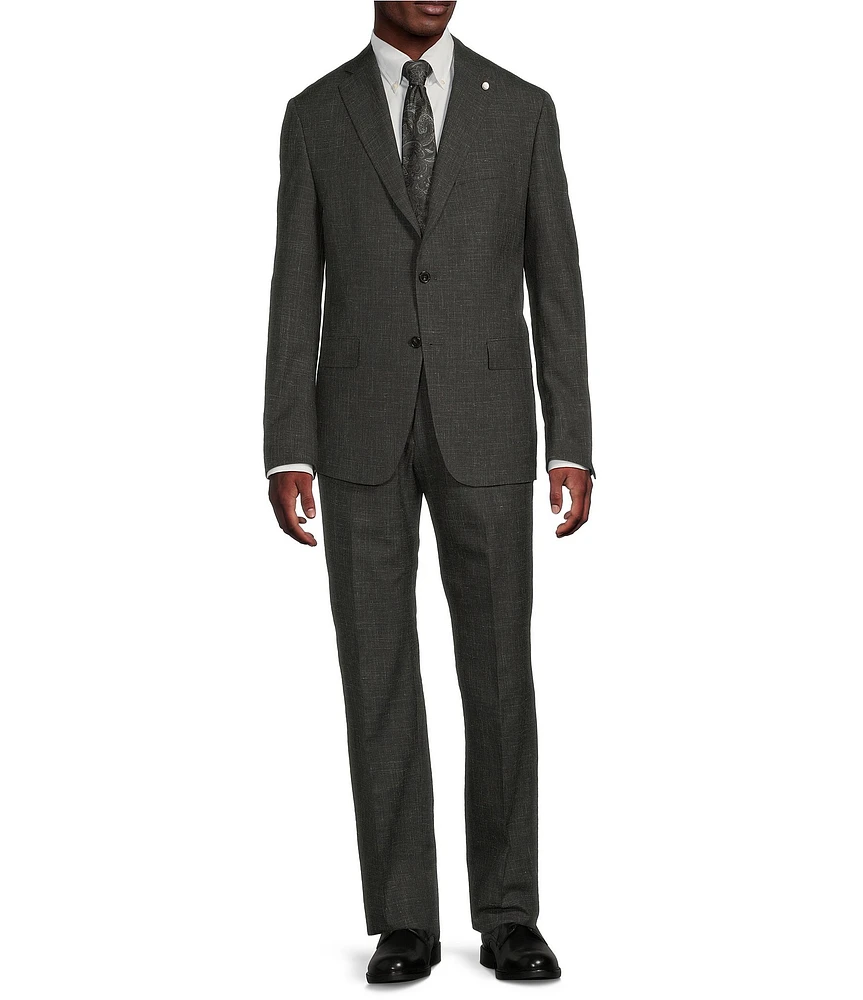 Hart Schaffner Marx Chicago Classic Fit Flat Front Solid Linen Blend 2-Piece Suit