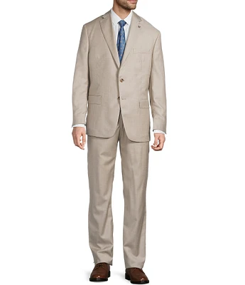 Hart Schaffner Marx Chicago Classic Fit Flat Front Solid 2-Piece Suit