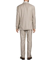 Hart Schaffner Marx Chicago Classic Fit Flat Front Solid Wool 2-Piece Suit