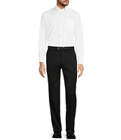 Hart Schaffner Marx Classic Fit Flat Front Solid Dress Pants