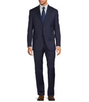 Hart Schaffner Marx Chicago Classic Fit Flat Front Stripe Pattern 2-Piece Suit