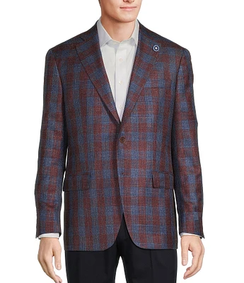 Hart Schaffner Marx Chicago Classic Fit Plaid Pattern Sport Coat