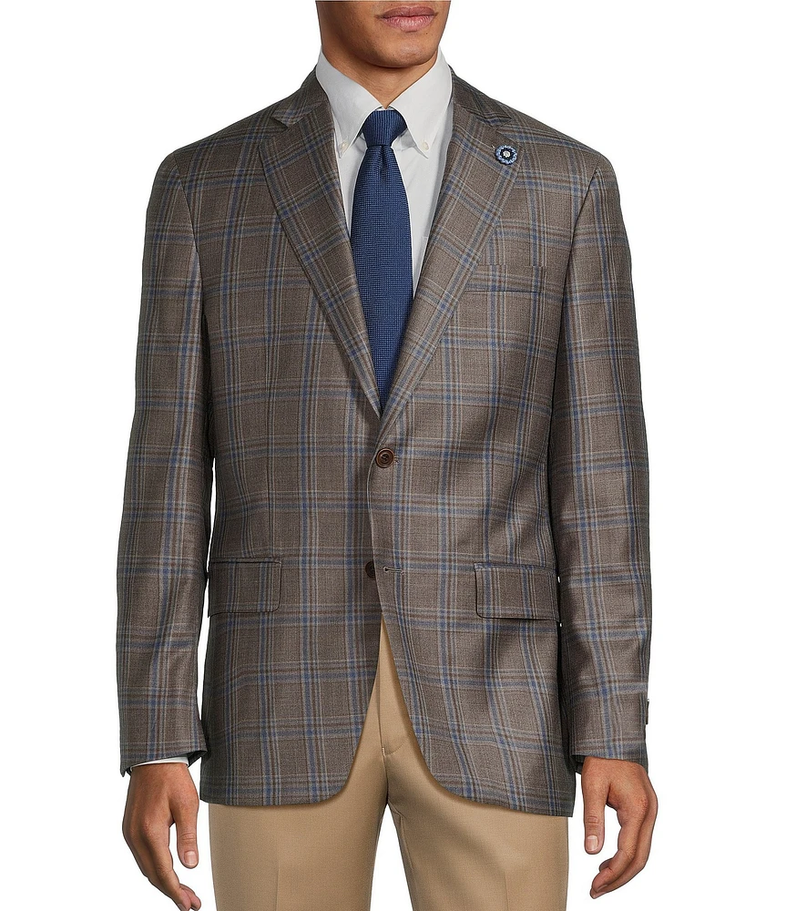 Hart Schaffner Marx Chicago Classic Fit Plaid Wool Sport Coat