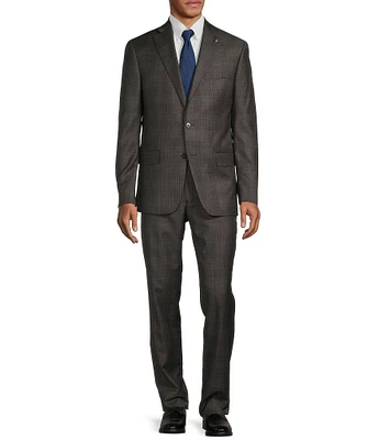 Hart Schaffner Marx Chicago Classic Fit Pleated Plaid Pattern 2-Piece Suit