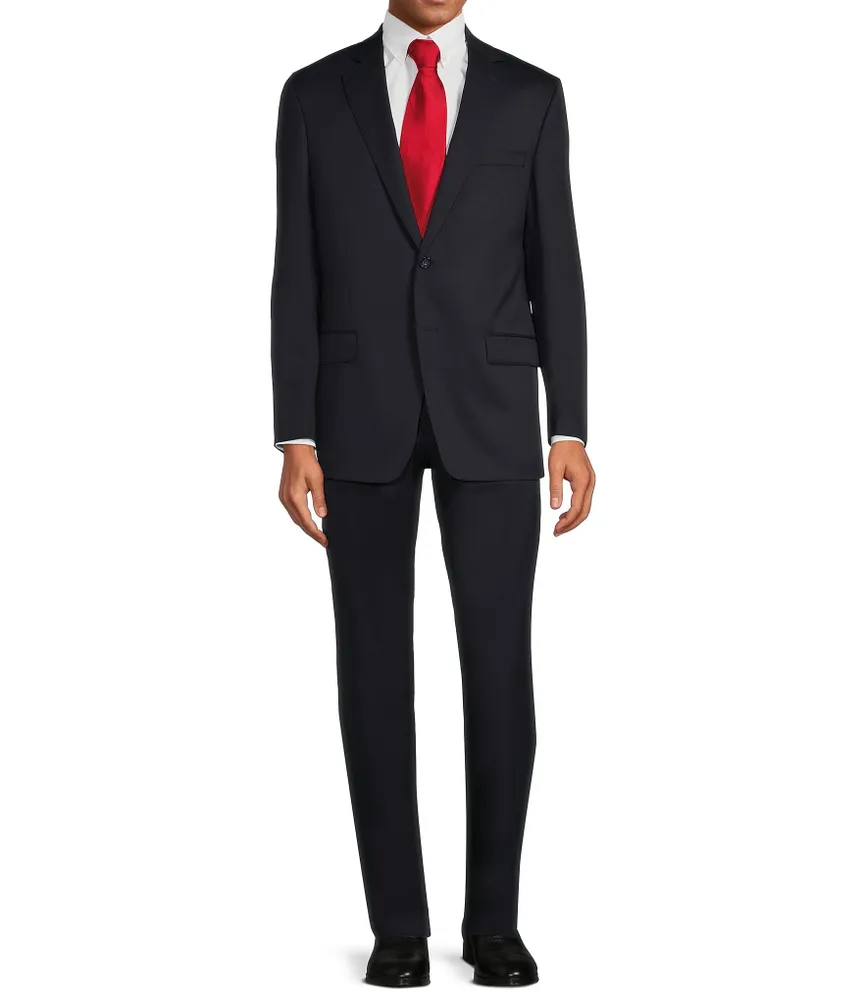 Hart Schaffner Marx New York Modern Fit Flat Front Performance 2-Piece Suit