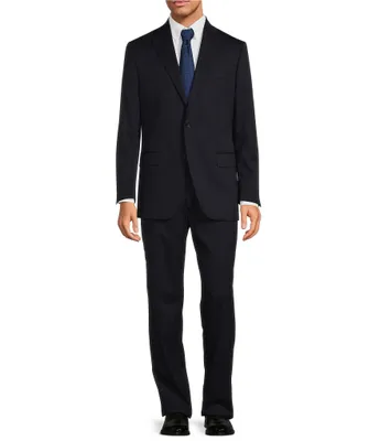 Hart Schaffner Marx Chicago Classic-Fit Flat Front Solid 2-Piece Suit