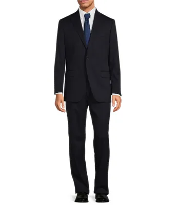 Hart Schaffner Marx Chicago Classic Fit Flat Front Solid 2-Piece Suit