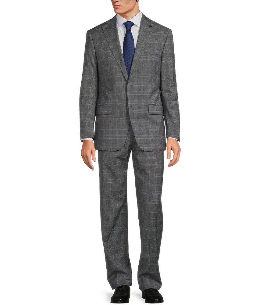 Hart Schaffner Marx Chicago Classic Fit Flat Front Performance Tonal Plaid 2-Piece Suit