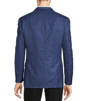 Hart Schaffner Marx Chicago Fit Open Blue Plaid Pattern Sport Coat