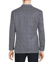 Hart Schaffner Marx Chicago Fit Blue Plaid Pattern Sport Coat