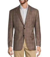 Hart Schaffner Marx Chicago Fit Windowpane Pattern Sport Coat