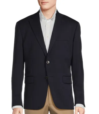 Hart Schaffner Marx Classic Fit Solid Navy Wool Blend Sportcoat