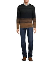 Hart Schaffner Marx Crew Merino Wool Gradient Ombre Sweater