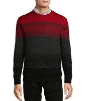 Hart Schaffner Marx Crew Merino Wool Gradient Ombre Sweater