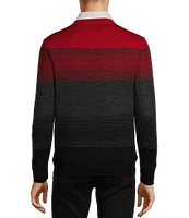 Hart Schaffner Marx Crew Merino Wool Gradient Ombre Sweater