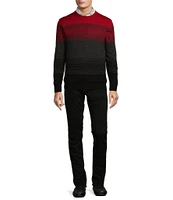 Hart Schaffner Marx Crew Merino Wool Gradient Ombre Sweater