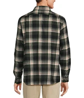 Hart Schaffner Marx Dark Ombre Plaid Long Sleeve Sportshirt