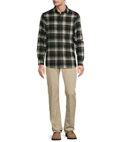 Hart Schaffner Marx Dark Ombre Plaid Long Sleeve Sportshirt